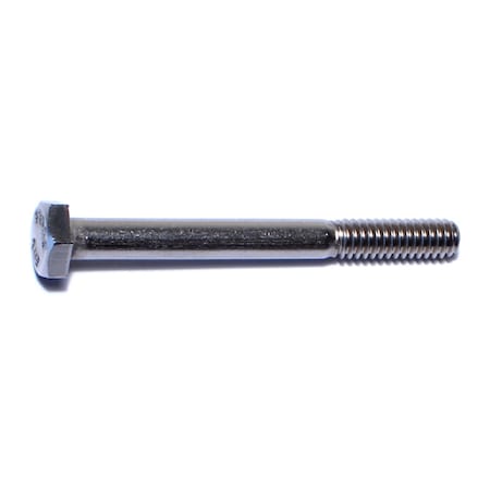 1/4-20 Hex Head Cap Screw, 18-8 Stainless Steel, 2-1/2 In L, 8 PK